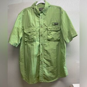 Gander Mountain Guide Service Vented Short Sleeve Fishing Shirt Men’s LT Green.